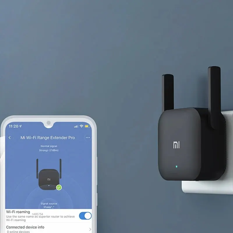 Novo Original Xiaomi Amplificador Wifi Pro 300M 2.4G Repetidor Expansor de Rede Range Extender Roteader Mi Router Wi-Fi Sem Fio
