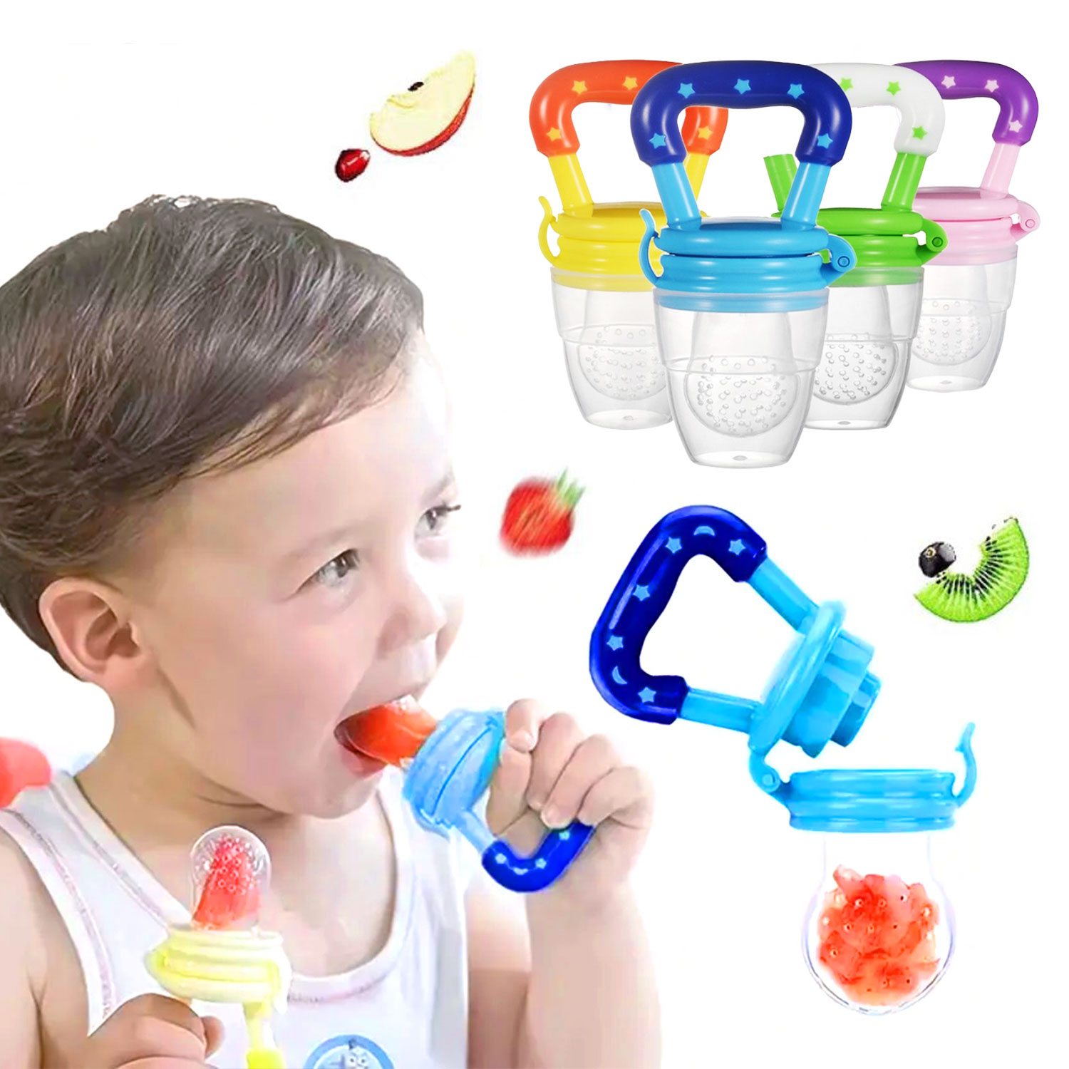 Borsa per morsi complementari in silicone per frutta e verdura, ciotola per l'alimentazione del bambino, morsi per la dentizione del bambino, regalo di compleanno