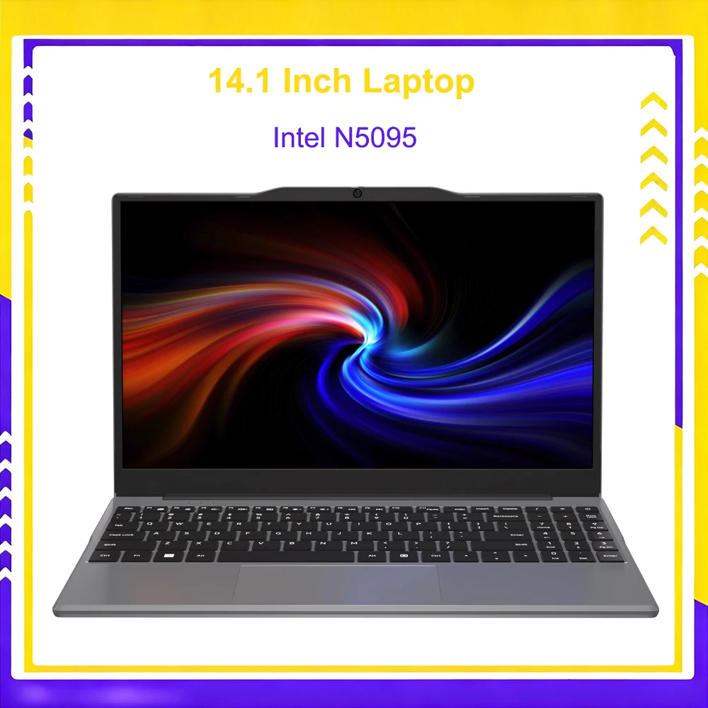 14.1 Inch Laptop Notebook Intel N5095 IPS 1920*1080 2*DDR4 32GB M.2 SSD PCIE WIFI5 BT4.2 Lightweight Business Computer Notebook