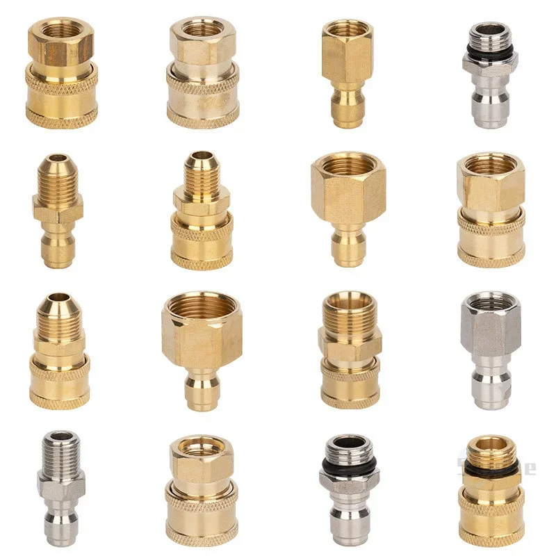 1/4" 3/8" 1/2"  High Pressure Washer Adapter Quick Connector Quick Release Fitting Power Washer Fast Connection Quick Coupler