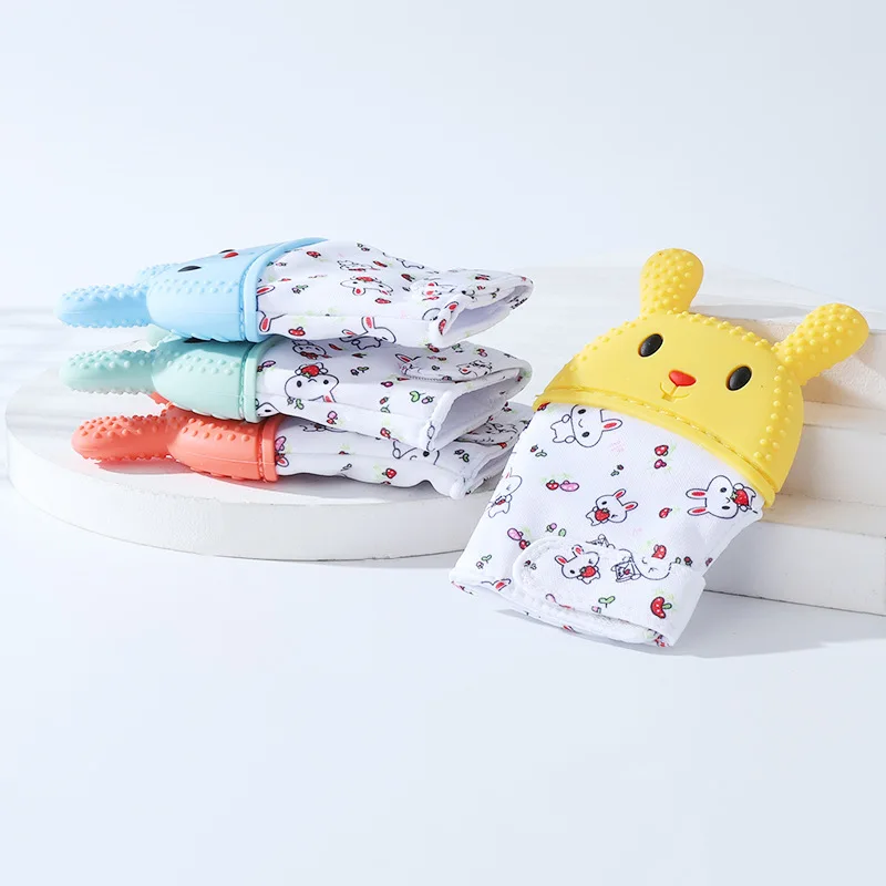 เด็กใหม่TeethingถุงมือMittens ChewableทารกแรกเกิดทันตกรรมCareทนทานTeetherของเล่นTeethingทารกเคี้ยวของเล่นเด็กStuff