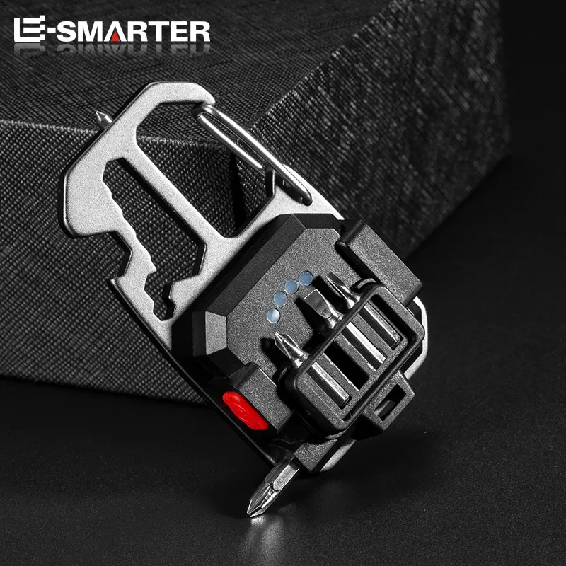 Mini LED Rechargeable Flashlight Keyring Screwdriver Wrench Feature Portable Flashlight Strong Magnetic Adsorption Lamp