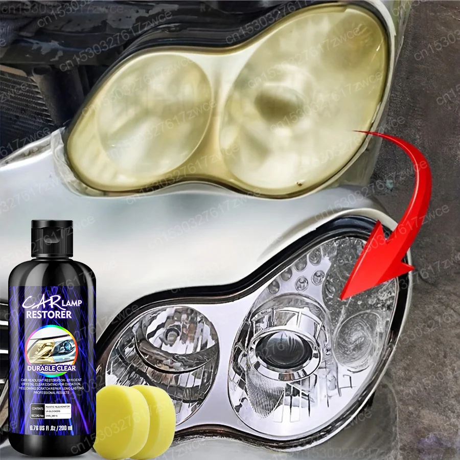 Kit di lucidatura per il ripristino dei fari dell'auto Dispositivo per la rimozione dei graffi dei fari Pasta per la pulizia della riparazione Rimuovi l'ossidazione Liquido per lucidare i fari