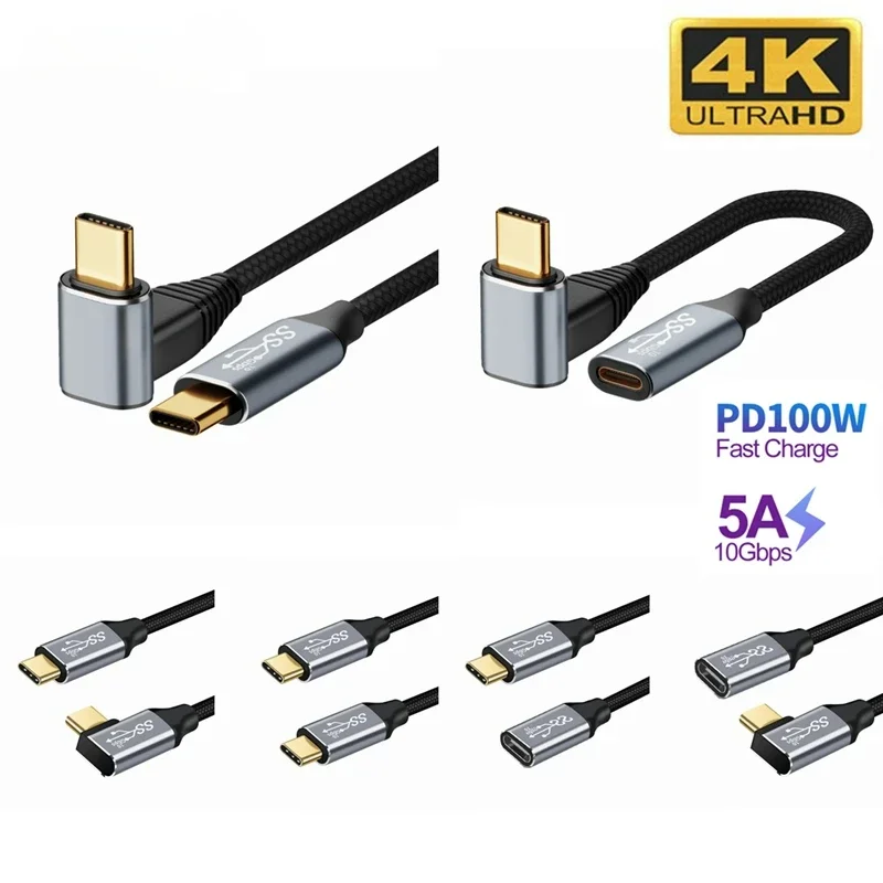 3m usb c para tipo c 3.1 gen2 10gbps thunderbolt 3 4k 60hz pd100w 5a cabo de carregamento rápido para macbook pro deck de vapor samsung