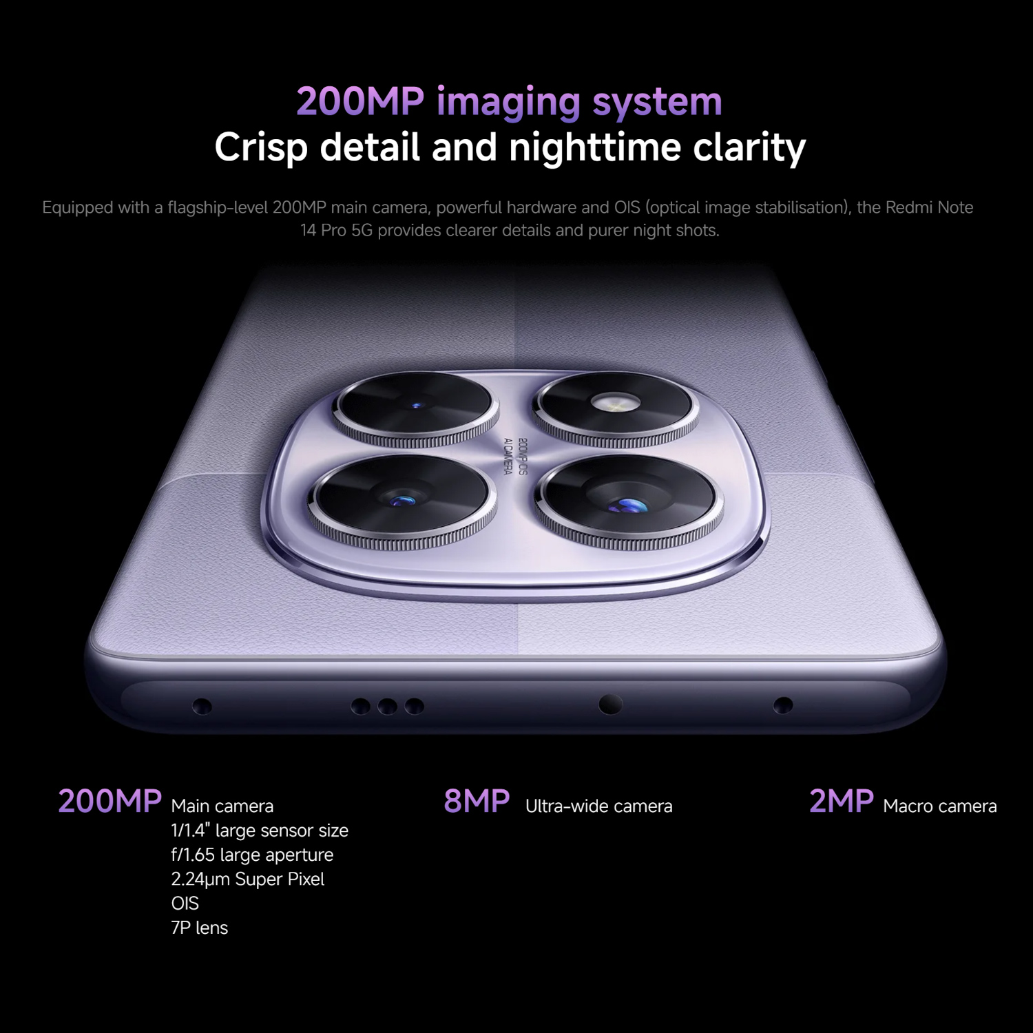 Used Phone Redmi Note 14 Pro 5g Global Version Smartphone Nfc with Charger (Excellent Condition)