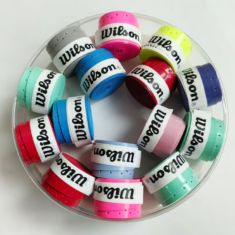 WilsonTennis Racket Overgrip Tennis Grips ความรู้สึกเหนียวไม้แบดมินตัน Wraps Hand Glue Overgrips Non-SLIP Tenis