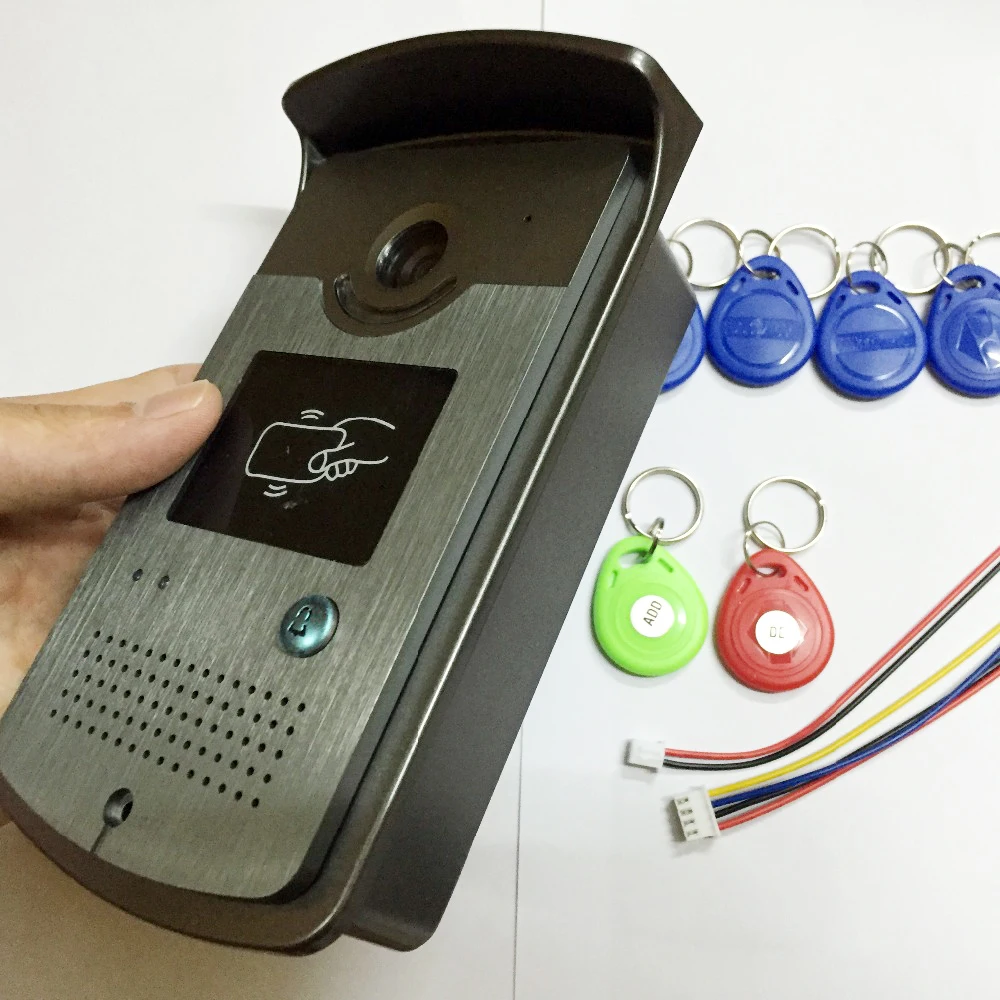 Video-intercom deurtelefoonsysteem 1 RFID-kaartlezer HD deurbelcamera op voorraad groothandel