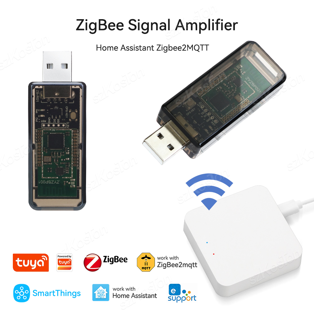 Усилитель сигнала Tuya ZigBee 3,0 USB, ретранслятор, удлинитель для приложения eWeLink, помощник «умный дом» ZigBee2MQTT, Tasmota
