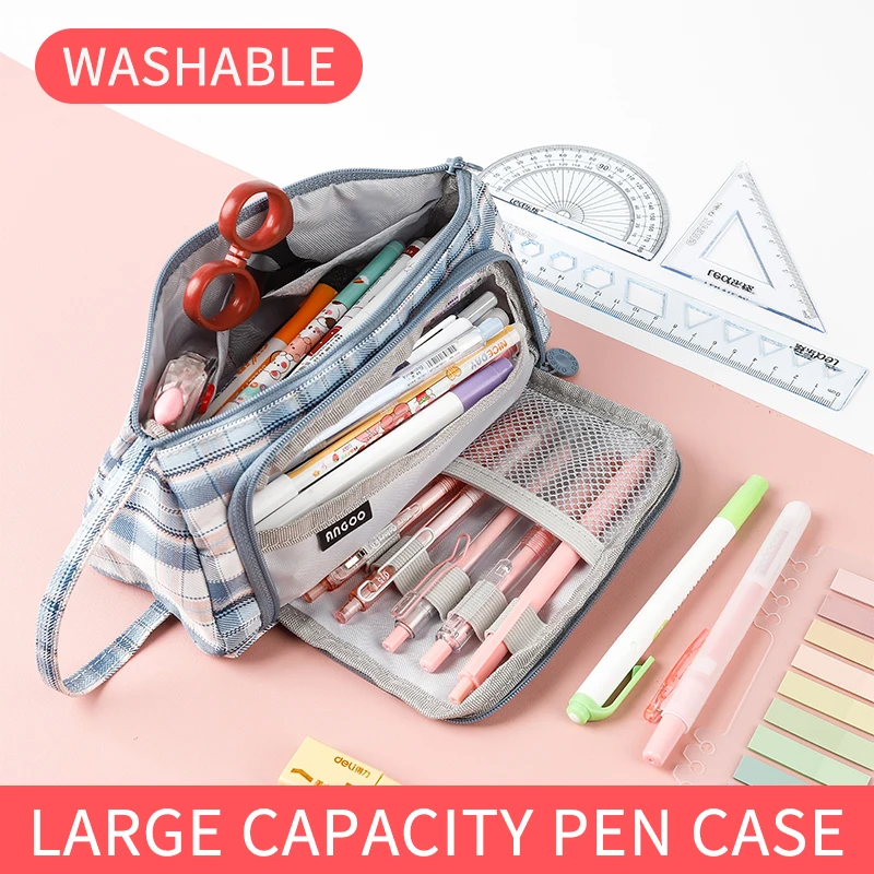 Multi Layer Große Kapazität Bleistift Fall Stift Lagerung Liefert Stift Box Kawaii Nette Bleistift Fällen Taschen Stationäre Schule Liefert