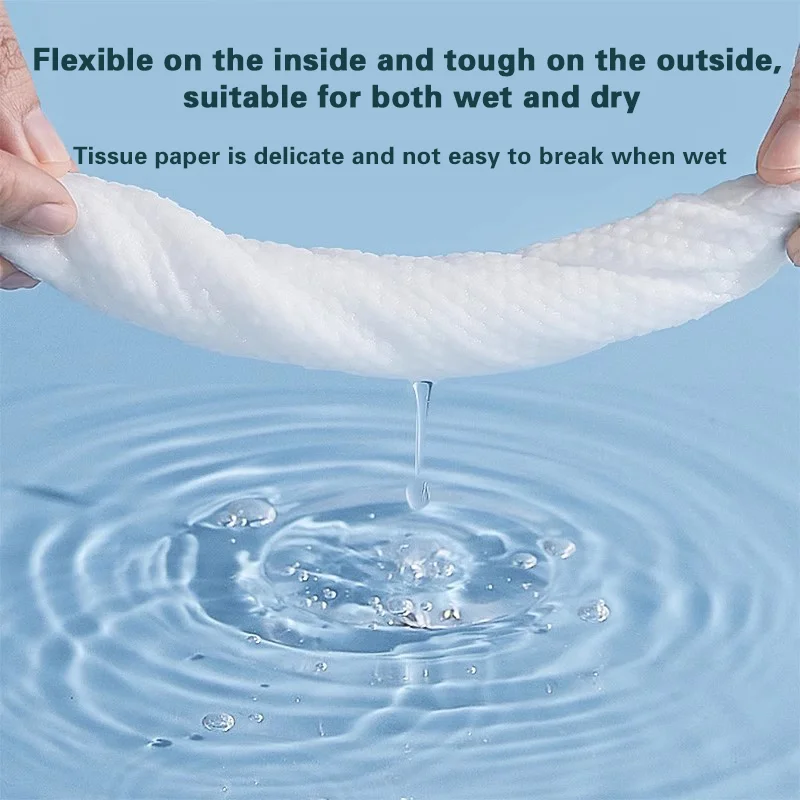 6 Packs Full Case of 400 Sheets of Toilet Paper Wholesale Log Napkins Embossed Facial Tissue Paper Household Paper Towels