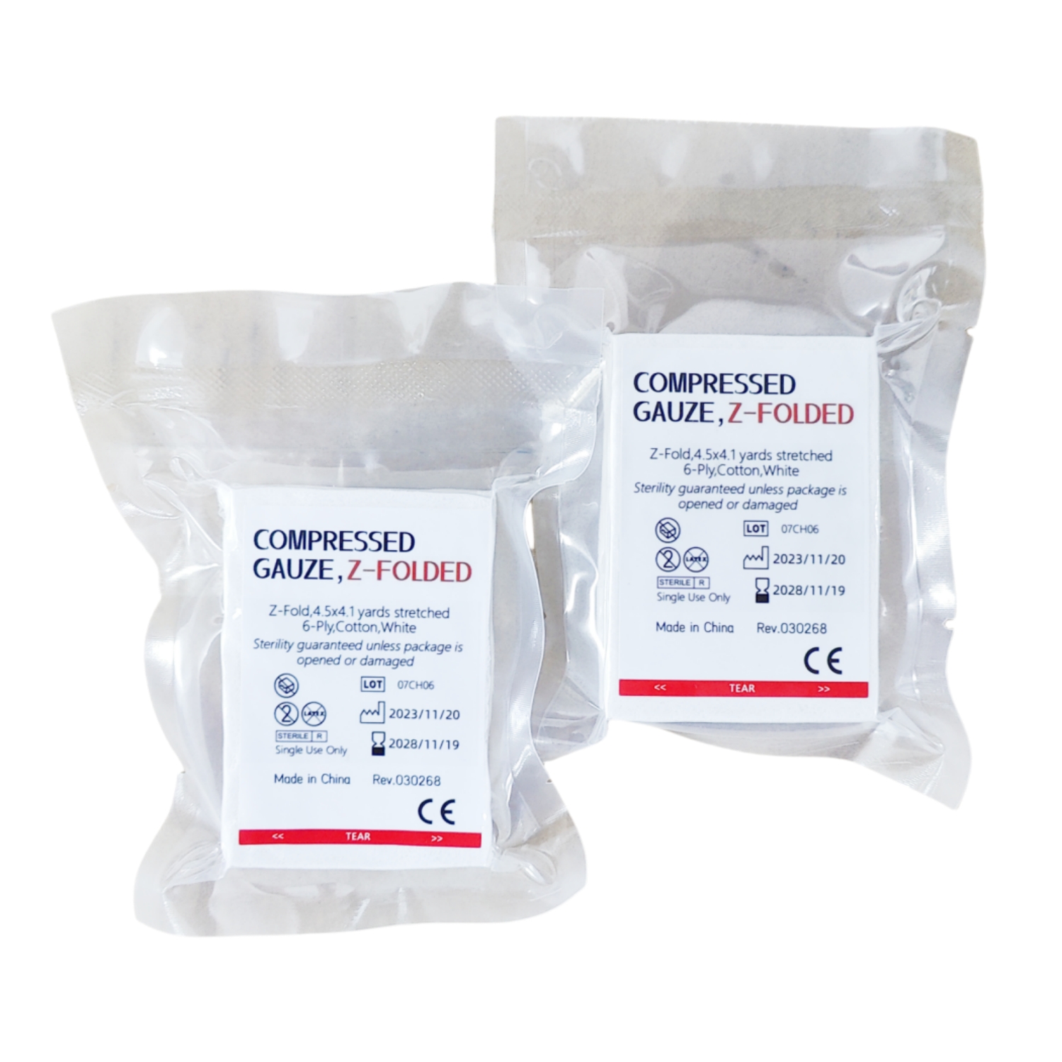 1 шт., компрессионная изогнутая марля, Z-образный блок для бинтов, спасательная вакуумная упаковка, набор для экстренной медицинской перевязки