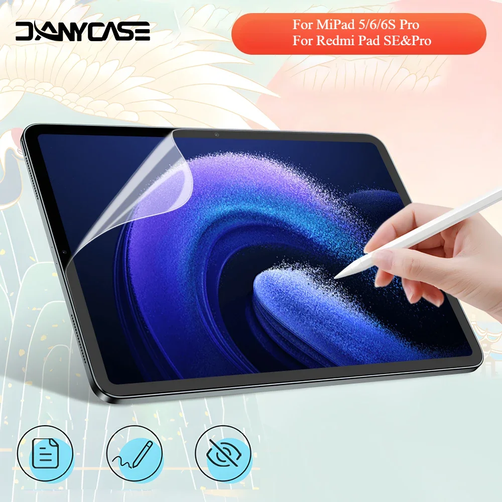 Protectores de pantalla Xiaomi Pad 6S Pro, película de sensación de papel para Mi Pad 6/5 Pro 11 pulgadas, Redmi Pad 10,61, escritura de pintura mate para mascotas, 2 uds.