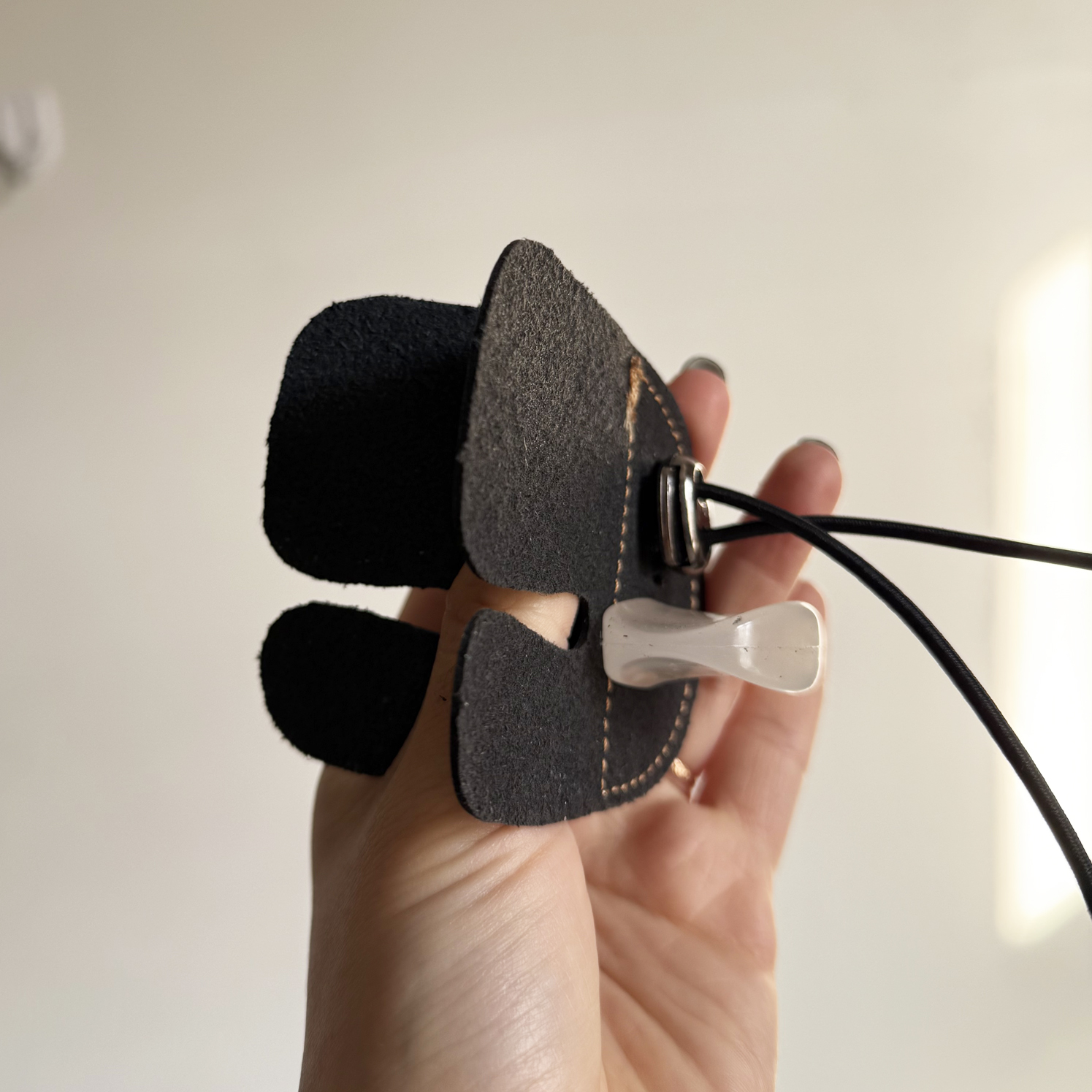 Bắn Cung Da Bò Ngón Tay Tab Tốt Cho Con Quay Quy Hồi Nơ