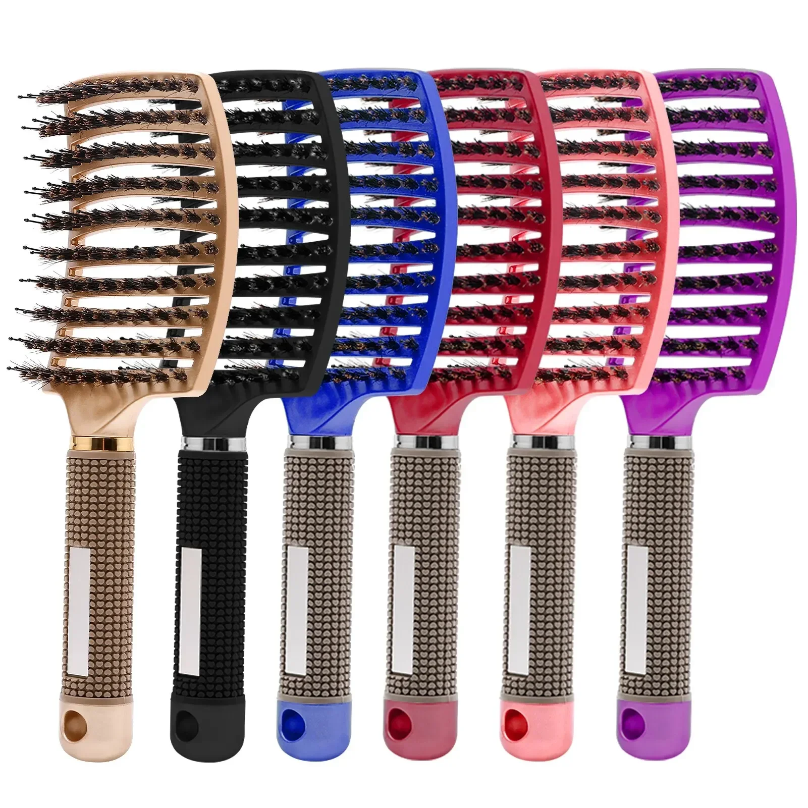 Haarborstel Haar Kam Ontwarren Haarborstel Varkenshaar & Nylon Vrouwen Natte Massage Kam Krullend Kapsalon Styling Tools