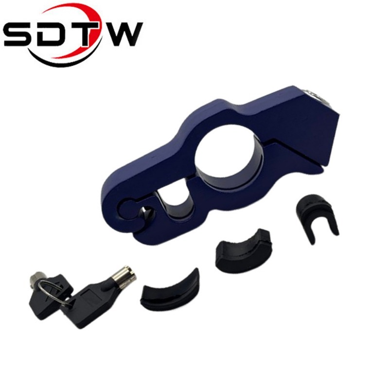 SDTWMotorcycle 핸들 바 잠금 핸들 바 브레이크 핸들 솔리드 잠금 장치 스틸 잠금 장치 풀로드 ATV 먼지 거리 자전거 도난 방지