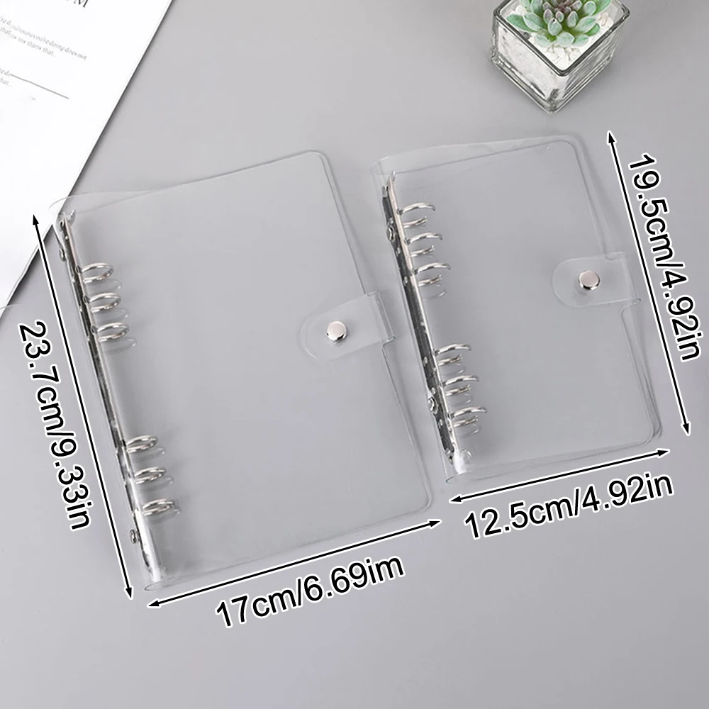 1PC Travel Ledger Seal Punch Card Notebook Transparant losbladig PVC Shell Ledger