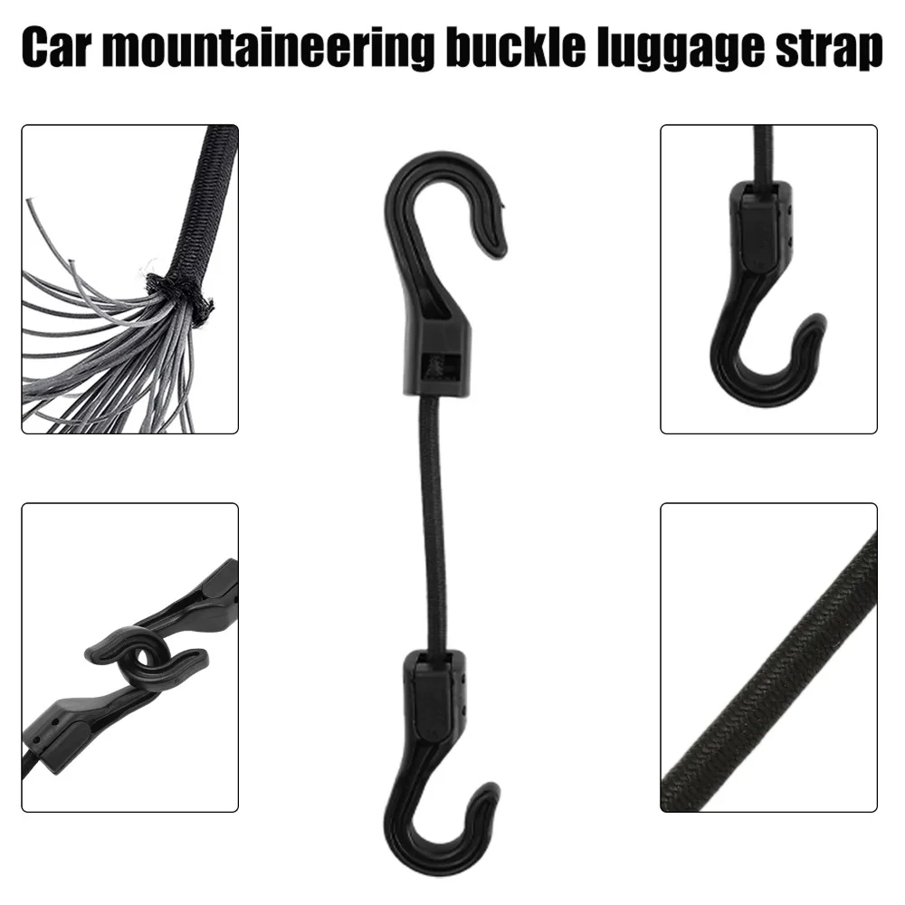 20/1pcs 32cm Strechable Bungee Cord with Hook Versatile Elastic Rubber Rope Cycling Luggage Binding Ropes Camping Accessories