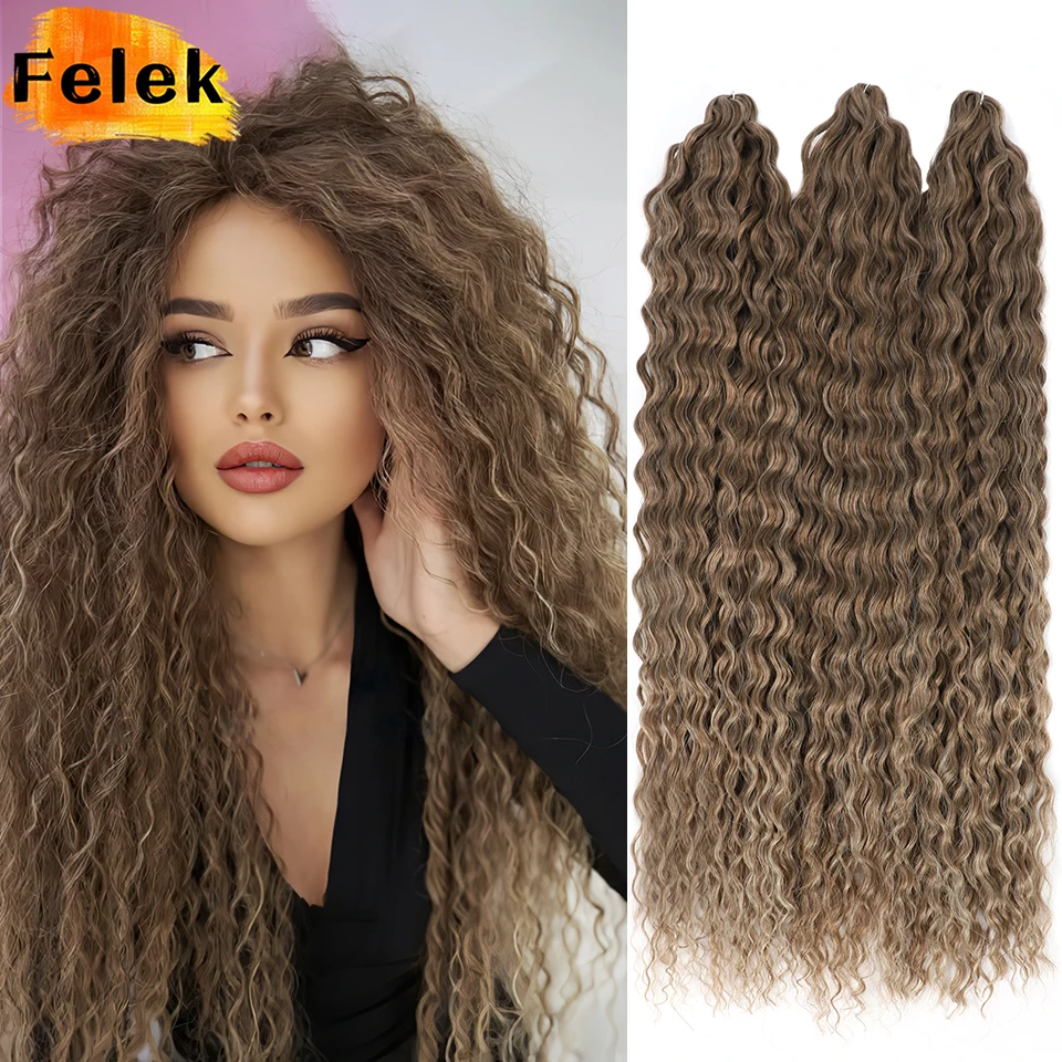 Ariel Curl Flechten Haarverlängerung 22 30 Zoll Wasserwelle Twist Häkelhaar Synthetische Häkelzöpfe Ombre Grün Rosa Afro Locken