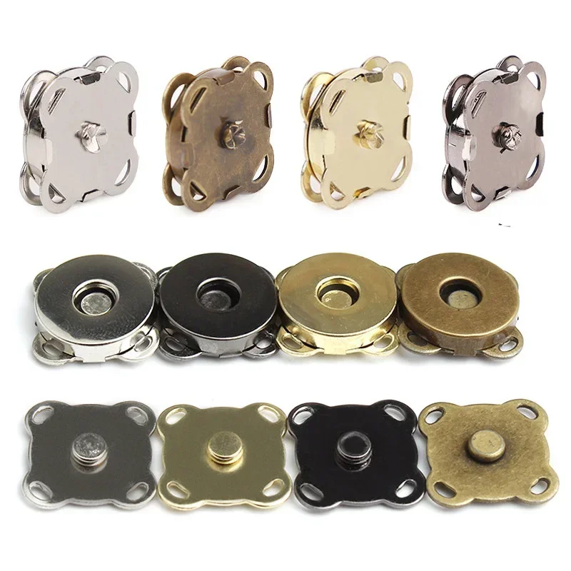 1-20 ชุดกระเป๋าแม่เหล็กปุ่ม Snap Fasteners Clasps ปุ่มกระเป๋าถือกระเป๋าสตางค์กระเป๋าหัตถกรรมอะไหล่ MINI การดูดซับหัวเข็มขัด 14/18 มม.