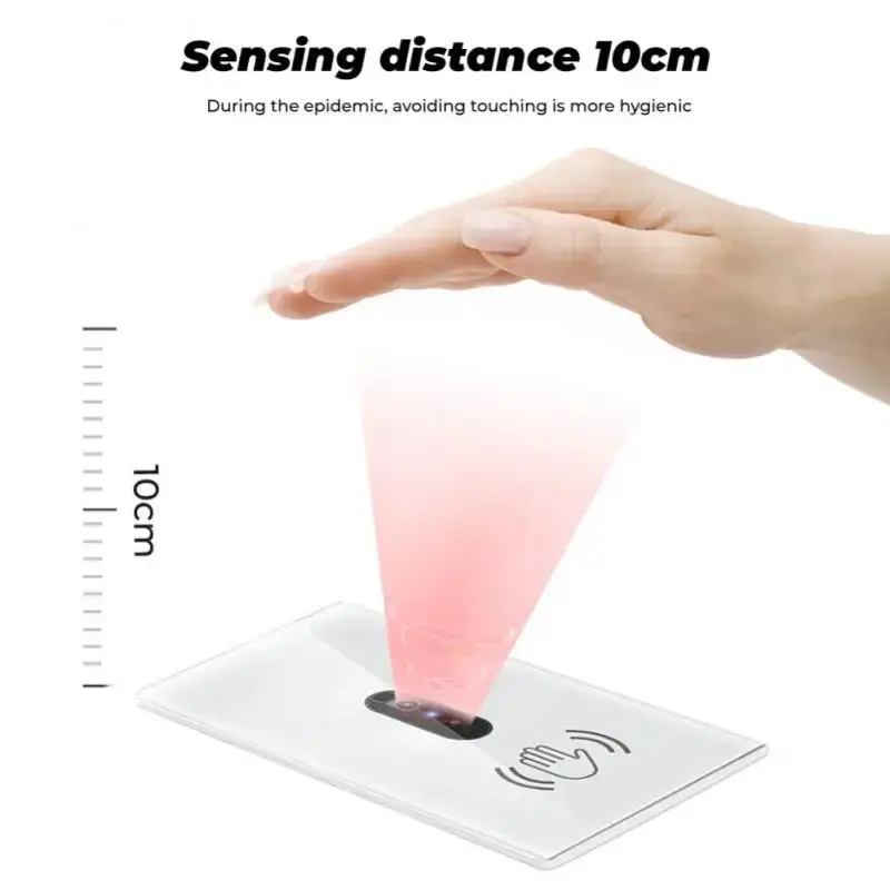 Neue Smart Wand Licht Schalter Hand Sweep Sensor Infrarot Sensor Schalter Glas Display Panel Neutral Draht 10A Keine Berührung erforderlich ﻿