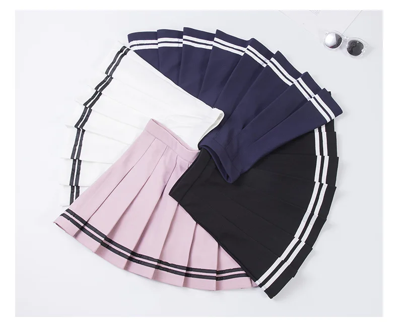 Gonne da donna elastiche a vita alta gonna scozzese da Mini danza dolce femminile a pieghe a righe Patchwork in stile coreano Vintage