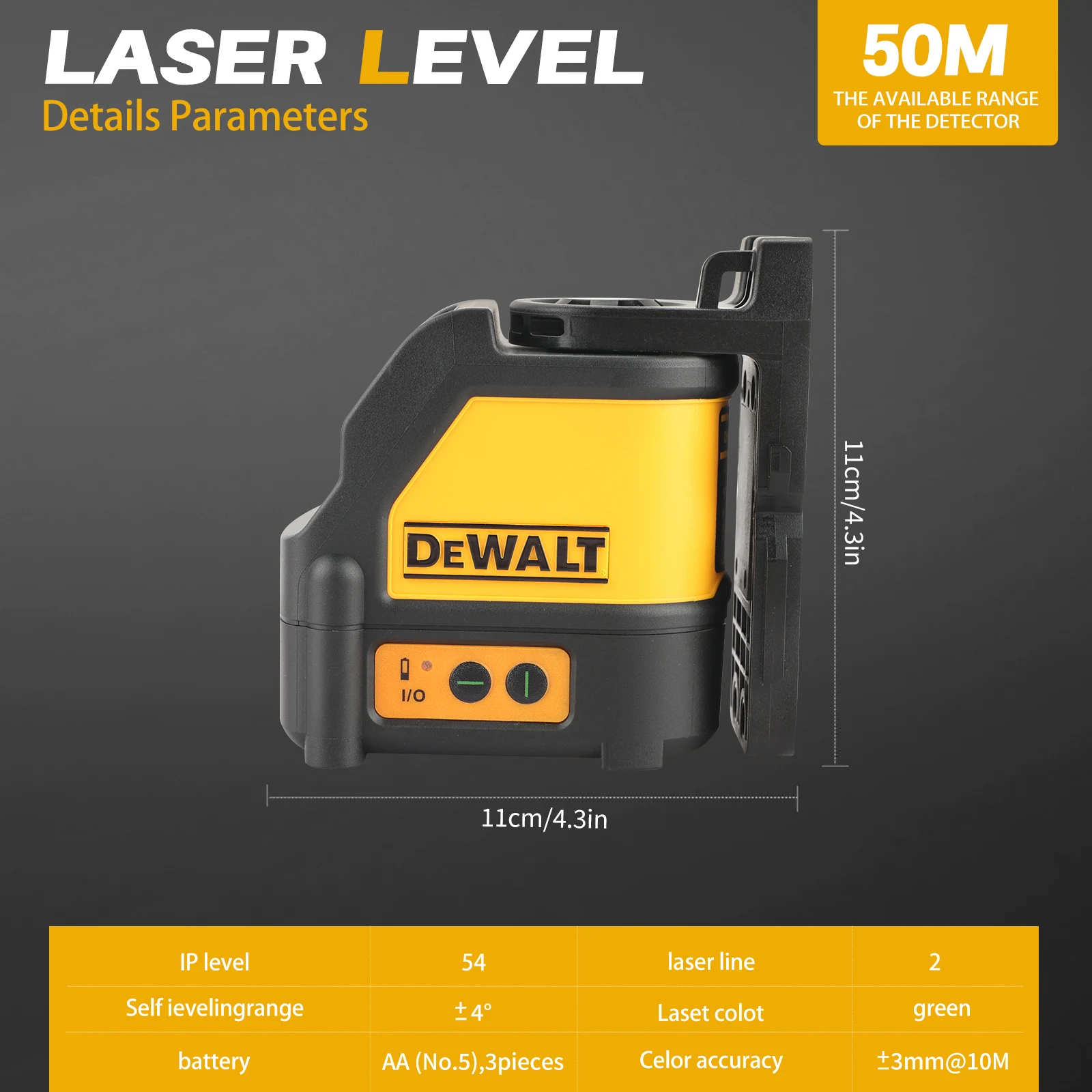 Dewalt dw088cg laserlevel com case30m auto-nivelamento linha cruzada verde linha cruzada laser horizontal vertical nível de laser 2 linhas