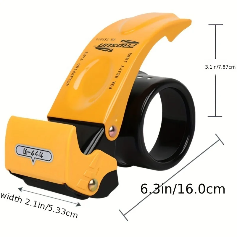 Dispenser di nastro da imballaggio portatile per carichi pesanti, taglio e sigillatura automatici, struttura metallica, utilizzato per una efficiente sigillatura di scatole