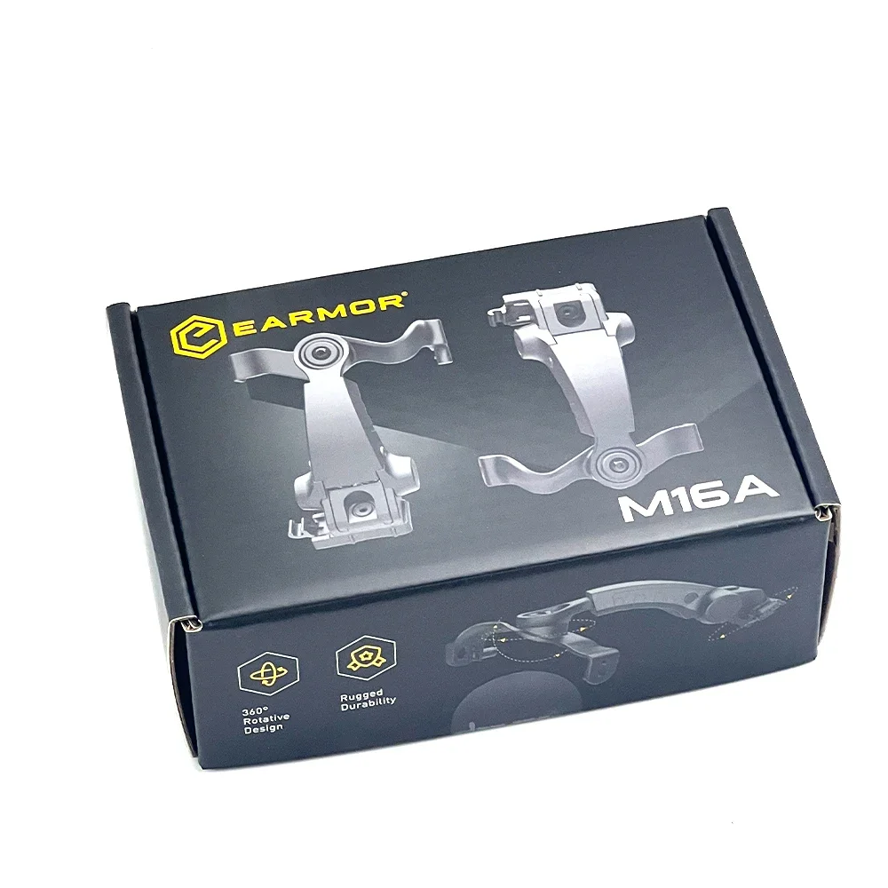 ORIGINAL EARMOR M16A Headset Rail Mount Bracket 360 ° Rotatable ARC Rail Adapter for MOD4 Series M32 / M31 / M32H / M31H Headset