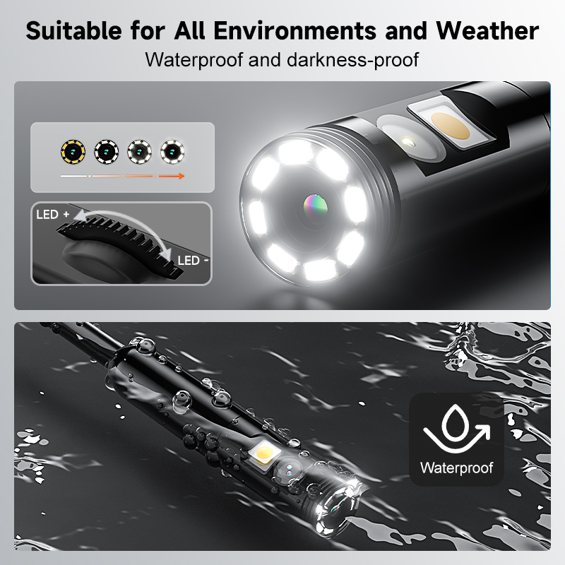 Endoscopio de TYPE-C HD1080P cámara Dual individual 3 en 1 Micro USB para teléfonos IOS IPhone Android boroscopio de inspección de tuberías impermeable
