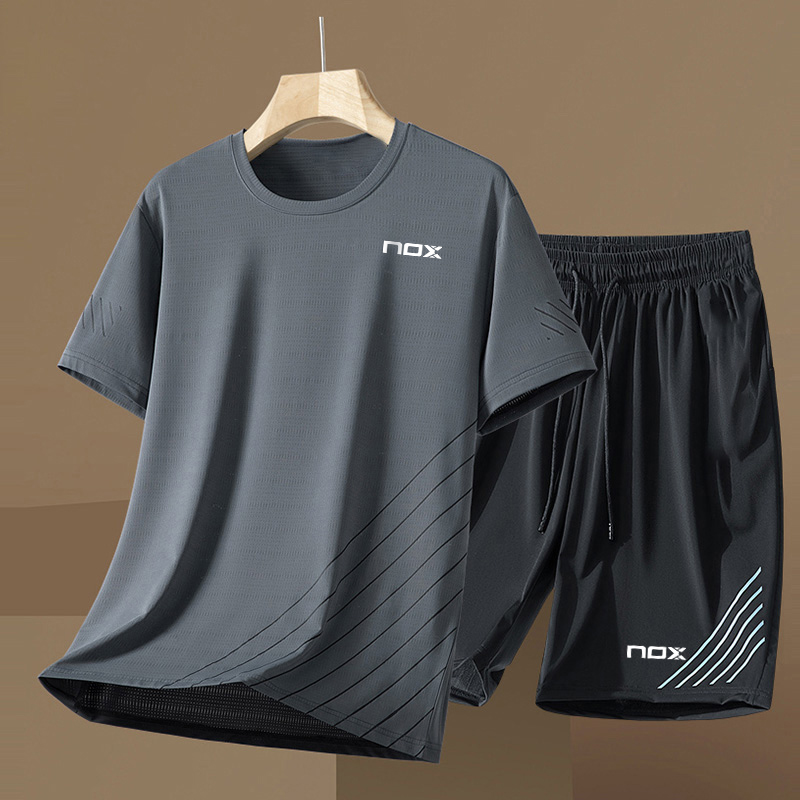 2024 ブティックスポーツウェアメンズテニススポーツウェアフィットネス半袖半袖夏ラウンドネック Tシャツショーツメンズスーツ
