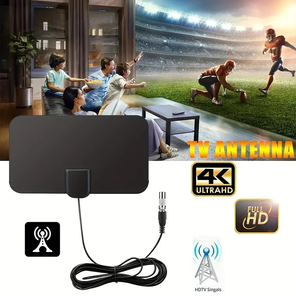 4K 1080p para Smart TV Antena de TV inteligente Antena de TV digital 2023 Última antena HD portátil Soporte interior