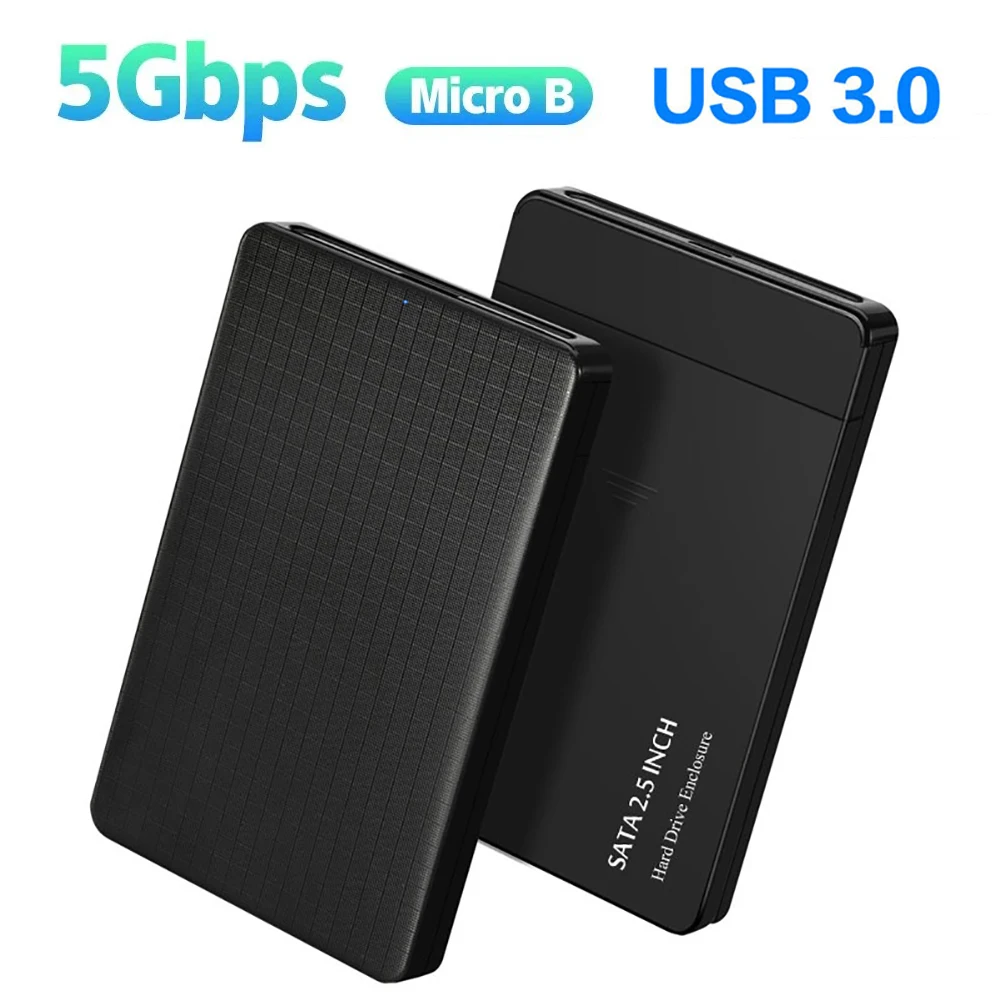 Корпус USB 3.0 для жесткого диска 2,5 дюйма SATA Корпус для внешнего жесткого диска 2,5-дюймовый SSD Высокоскоростная передача 5 Гбит/с Поддержка окна Mac Android