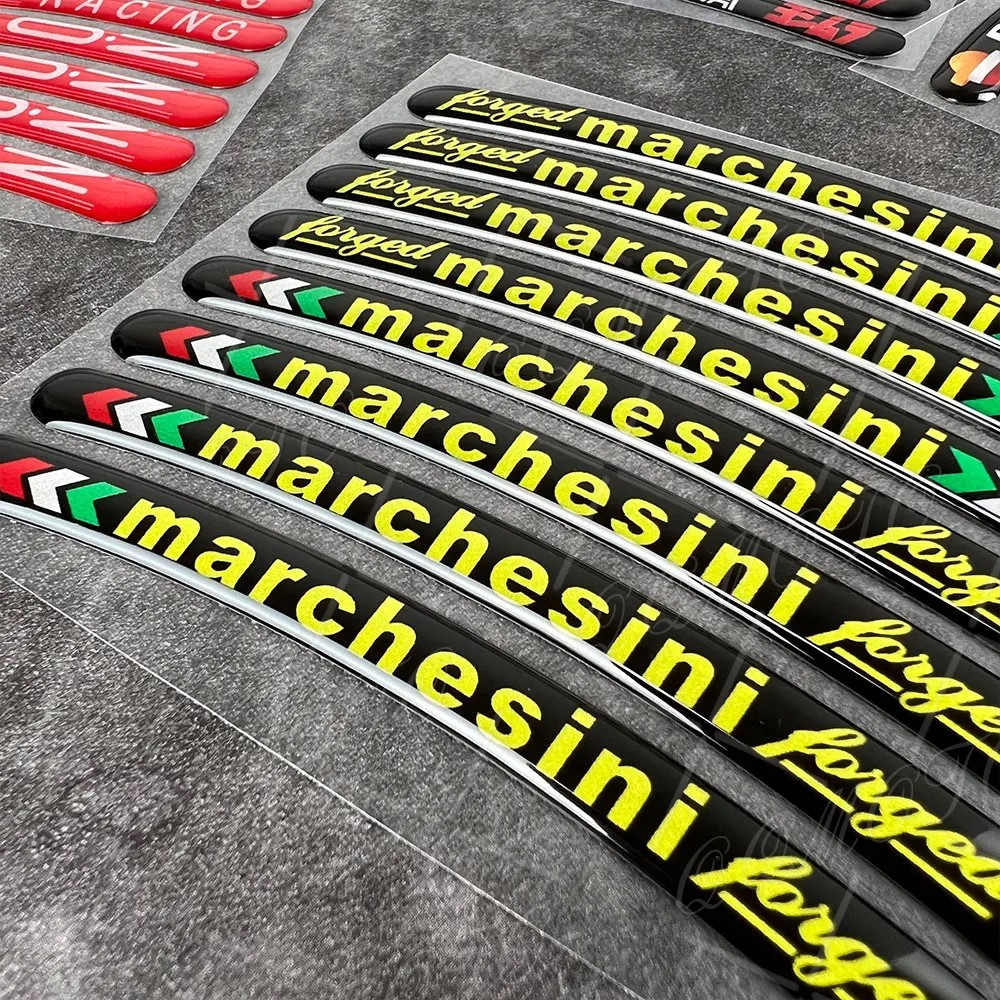 3D Gel Motorcycle Wheel Hub Sticker Decal Reflective Rim Stripe Tape For REPSOL Benelli GSXR Ducati Marchesini OZ