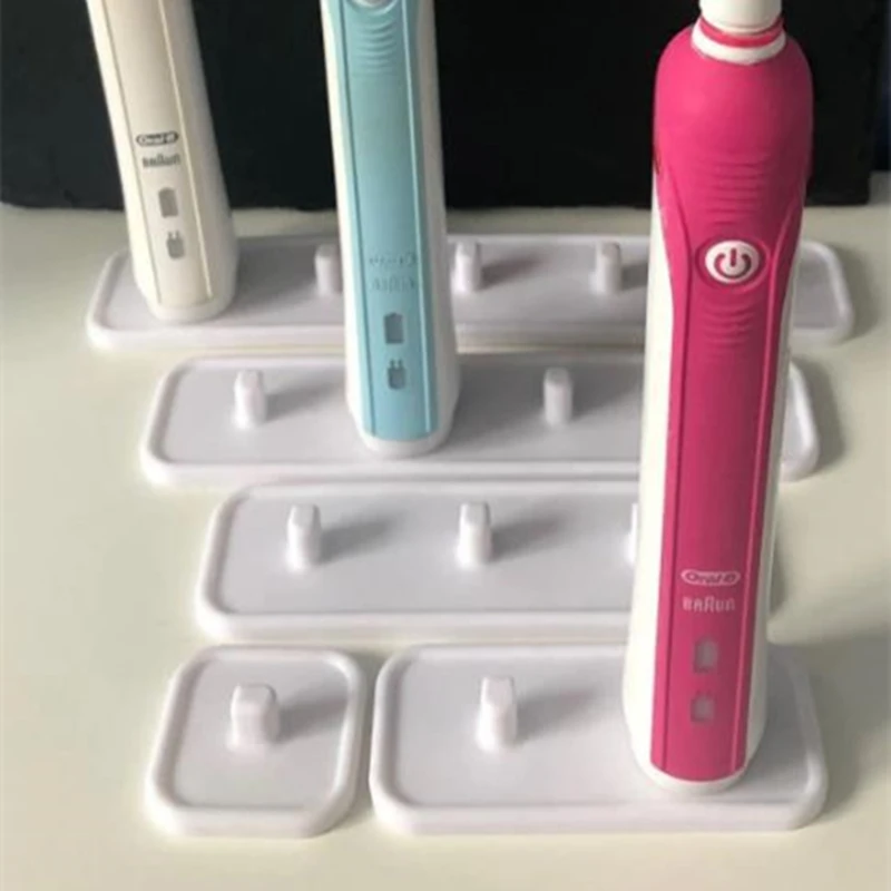 Soporte/soporte blanco para cepillo de dientes eléctrico con impresión 3D para 5, 4, 3, 2, 1 soporte para cepillos de dientes eléctricos Braun Oral B