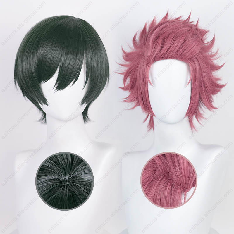 Аниме Рин Итоши/Сае Итоши Косплей Парик 30 см Короткие парики Термостойкие синтетические волосы Хэллоуин Вечеринка
