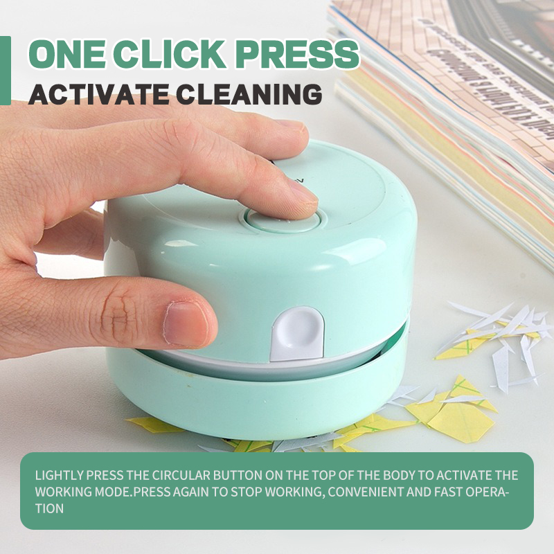 Desktop Stofzuiger Thuis Mini Draagbare Student Gebruik Gum Papier Potlood Spaanders Toetsenbord Grijs Elektrisch Vacuüm