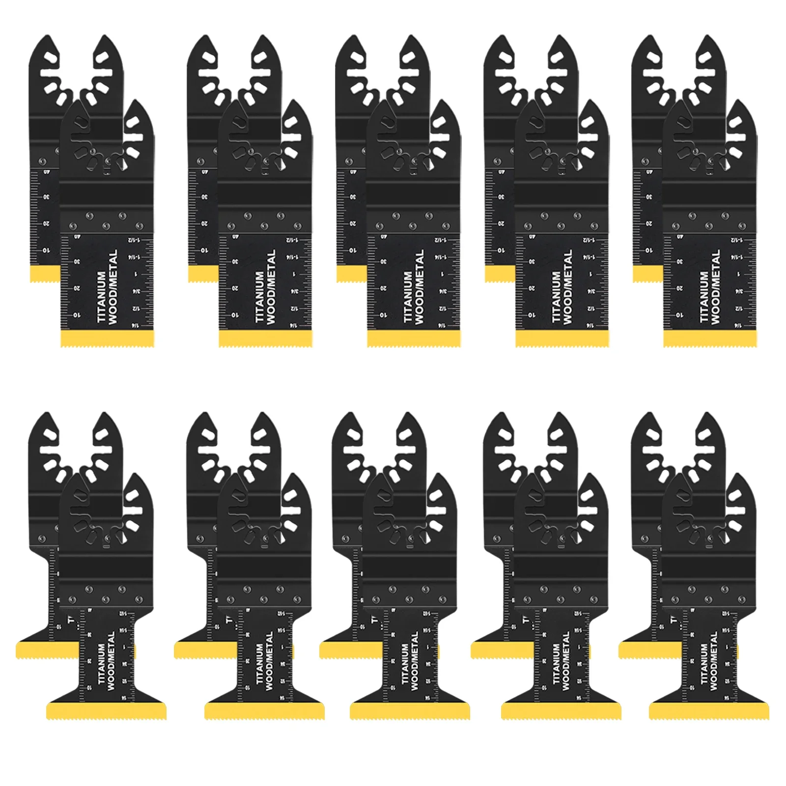 Titanium Oscillating Saw Blades Kits, Metal Cutting,Multitool, Fit Dewalt Bosch Worx, Milwaukee Ryobi, 20 Pcs