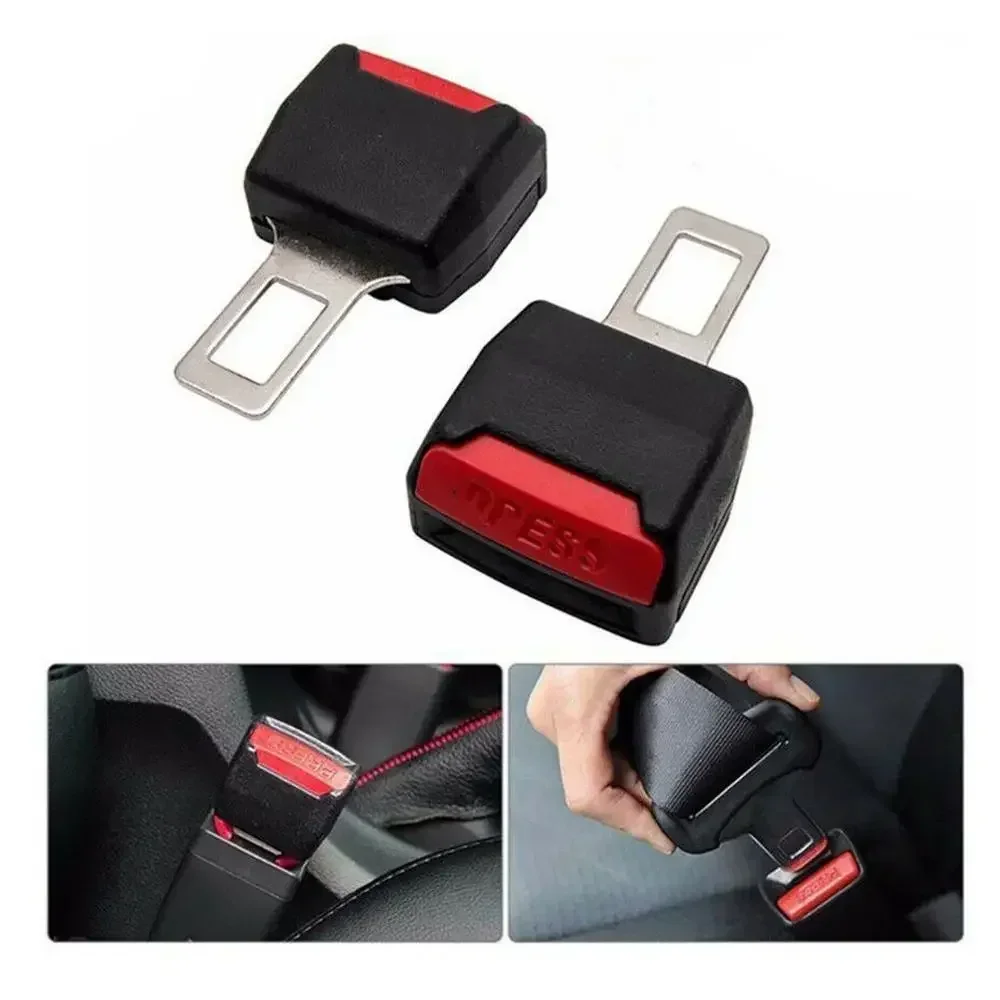 2pc clipe de cinto de segurança do carro extensor de segurança cinto de segurança bloqueio fivela plug inserção grossa soquete extensor fivela de segurança cinto de segurança accessorie