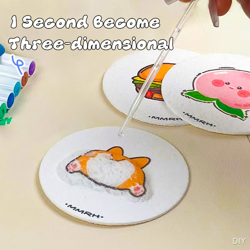 20/50/100pcs Foam Texture Pinching Fun New Handmade DIY Pinch Painting Children Watercolor 3D Art Drawing Sponge Wood Pulp Paper