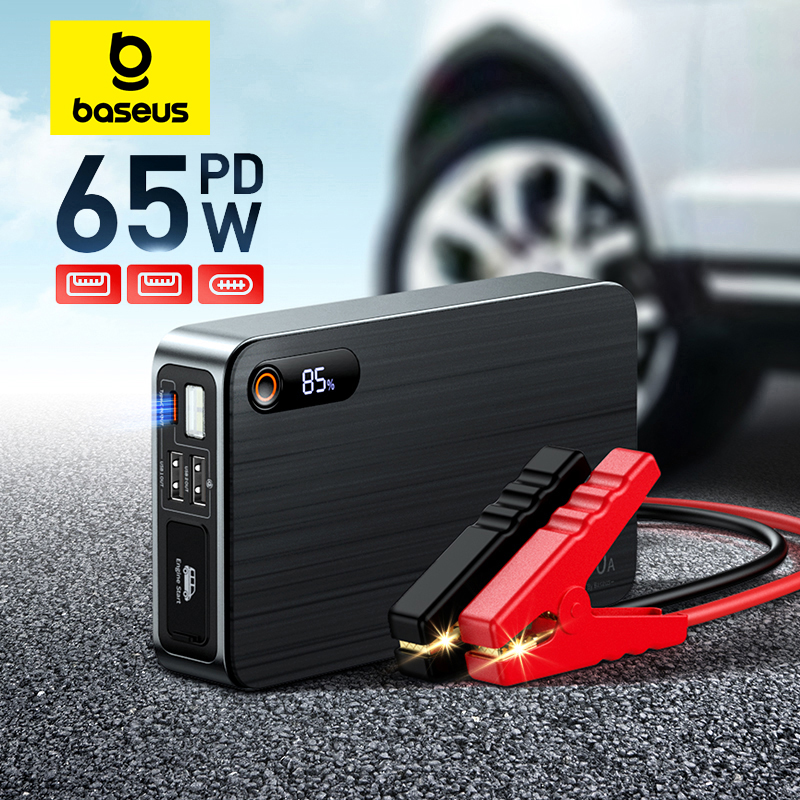 Baseus 1600A Jump Starter Power Bank 16000 мАч Портативная электростанция Пусковое устройство с PD 65 Вт для автомобильного зарядного устройства Booster