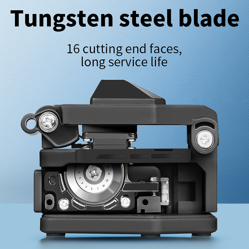 COMPTYCO AUA-60C Fiber Cleaver FTTH Hot Melt / Cold Connection Cutter Fiber Optic Cable Cutting Knife Tool With Waste Fiber Box