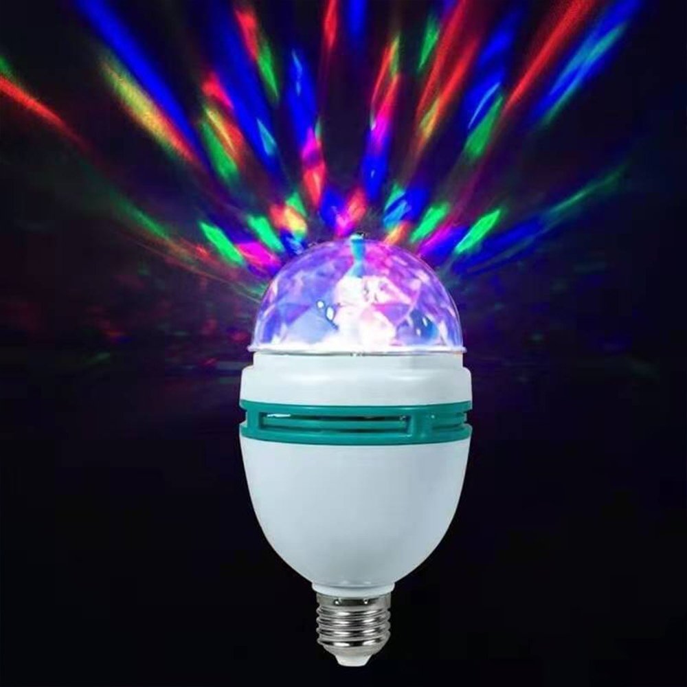 E27 フルカラー LED ランプ電球マジックカラープロジェクター自動回転ステージライト 100V-240V ワイド電圧パーティーバー KTV ディスコ
