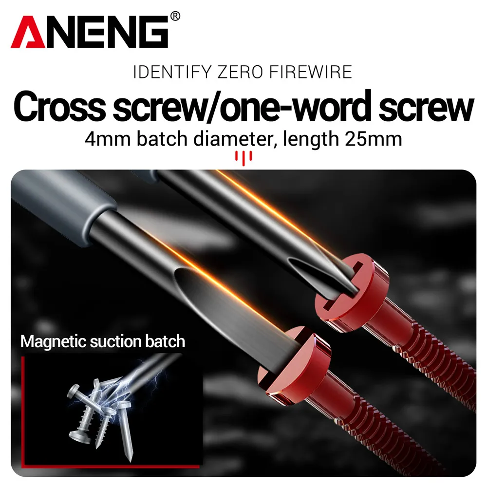 ANENG B05 ワード/クロスドライバーネオン電球インジケータメーター電気ペン絶縁電気技師ハイライトポケットテスターペンツール