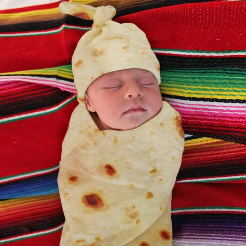 1 Bộ Chăn Mền Cho Bé Bé Bột Tortilla Đầm Mùa Đông 100% Dép Nỉ Cho Bé Đầm Bọc Ngủ Đầm Bọc + Nón Cho Bé tờ