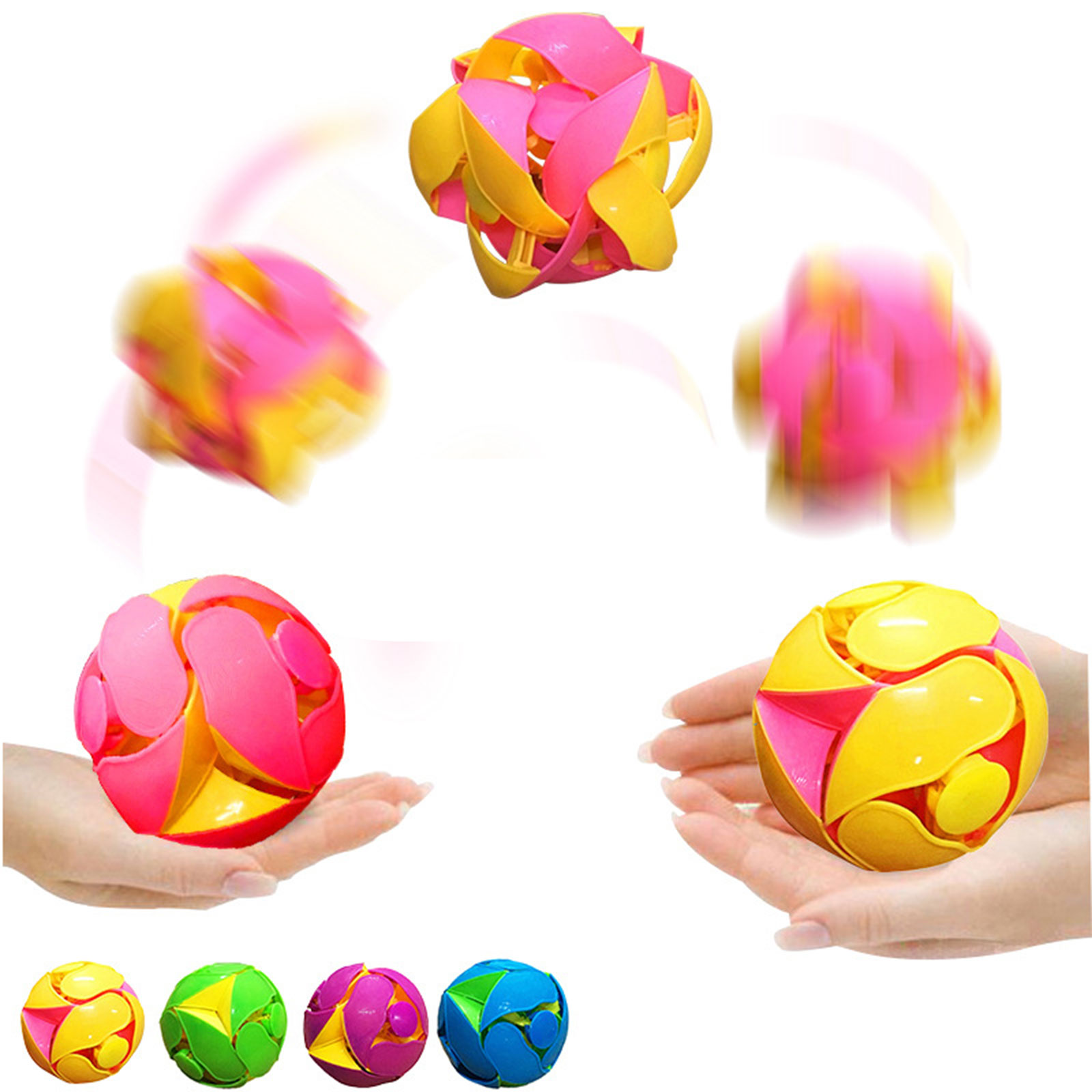 1 pçs divertido mudança de cor bola brinquedo mão jogando sensorial acessório de descompressão para crianças adultos presente dupla cor mágica bola brinquedo