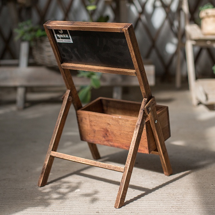 Supporto per piante in legno Espositore per fiori retrò con lavagna Creatività per interni ed esterni Estantes Para Plantas Decorazione per balcone