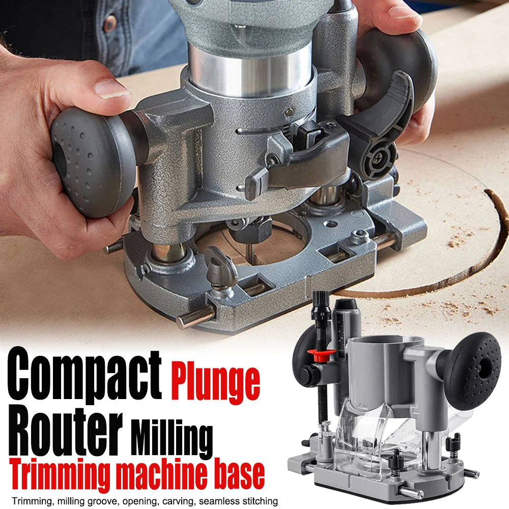 Compact Plunge Router Base & Aluminum Electric Bracket | Trimming/Grooving/Opening/Carving Rack for Milling Machine High-Quality