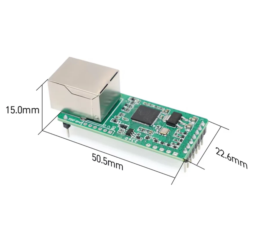 PUSR TTL para Ethernet Mini Módulo Plug-in design de pacote com 1 * TTL 1 * RJ45 10Mbps ETH TCP232-T0