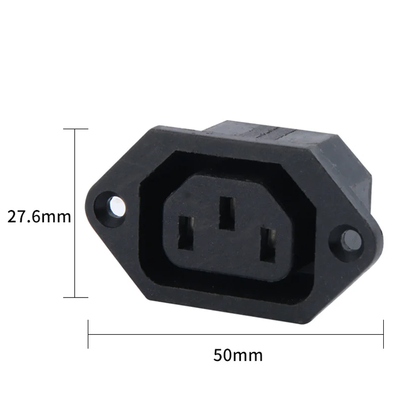 Conector de clavija de acoplamiento IEC320 10A 250V negro macho hembra conector C13 C14 enchufe recargable Konektor enchufe de CA de 3 pines
