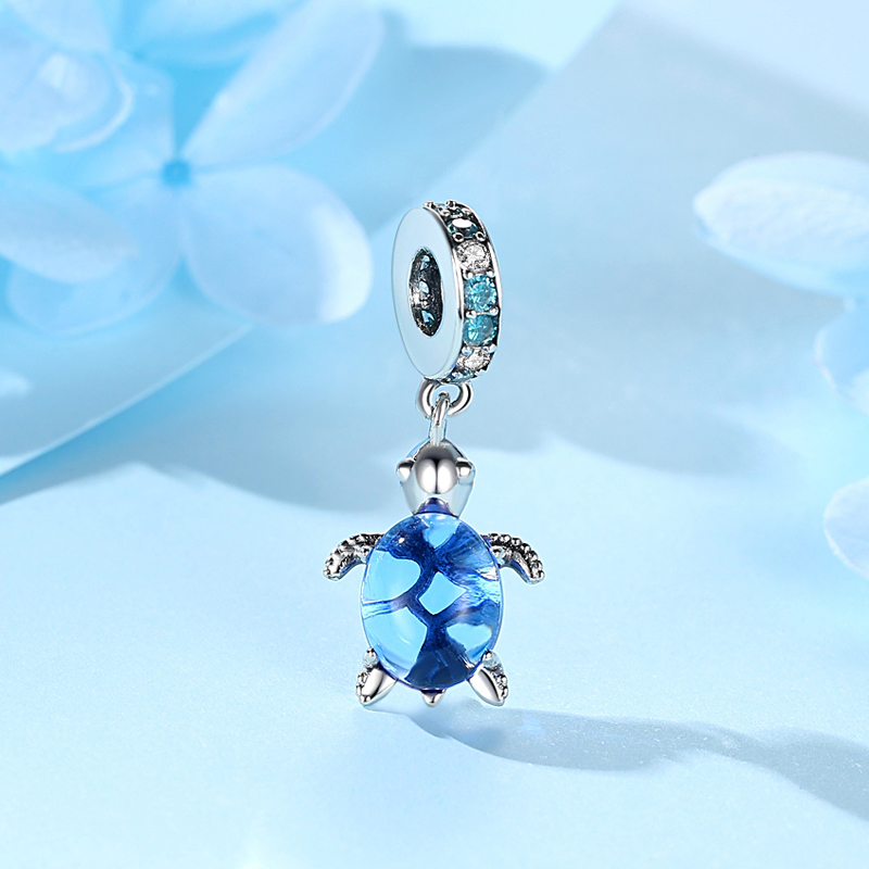 Original 925 Sterling Silber Charms Liebe Herz Schildkröte Murano Glas Anhänger Perlen Fit Pan Armband Halskette Schmuck Für Frauen
